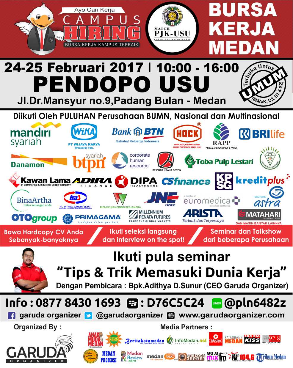 Bursa Kerja Medan - Februari 2017