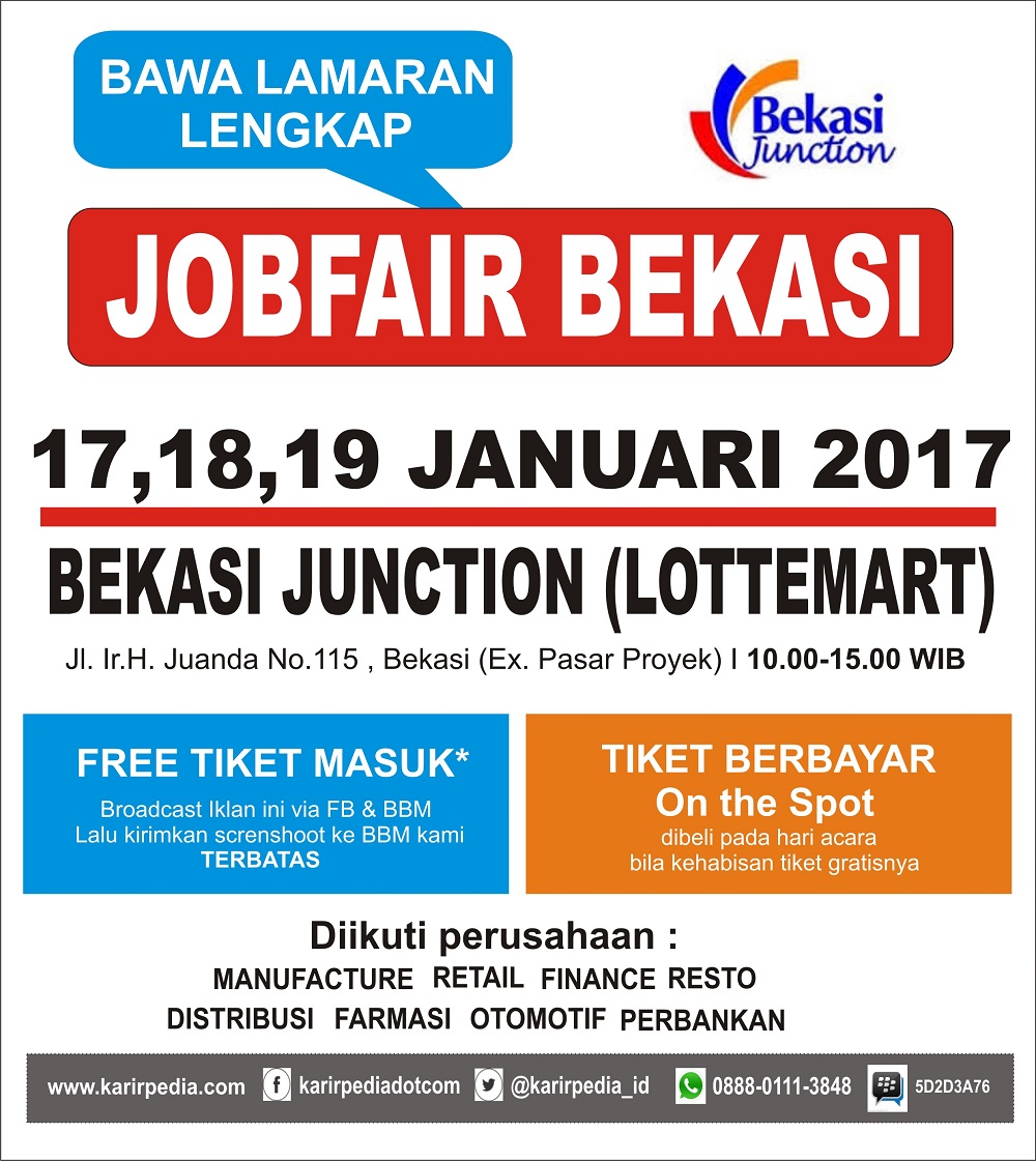 JOBFAIR BEKASI JUNCTION - Januari 2017