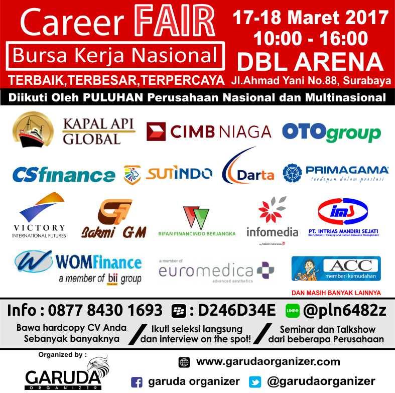 Bursa Kerja Career Fair Surabaya - Maret 2017