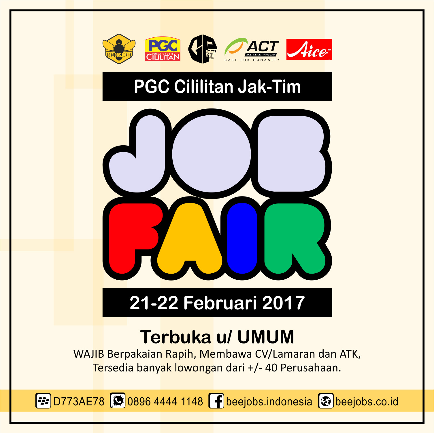 Job Fair PGC Cililitan - Februari 2017