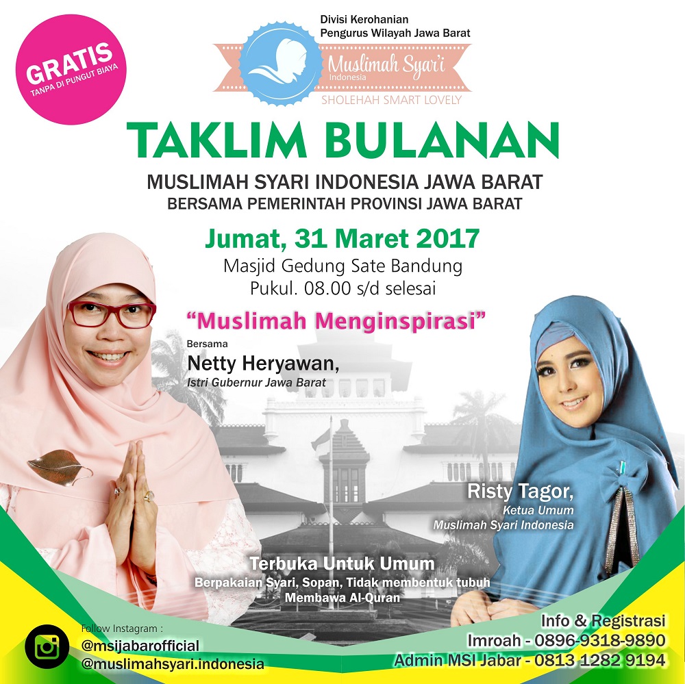 Taklim Bulanan Muslimah Syari Indonesia Wilayah Jawa Barat