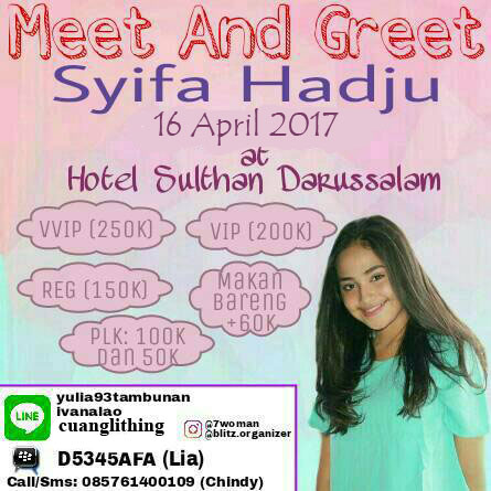 Meet and Greet Shifa Hadju