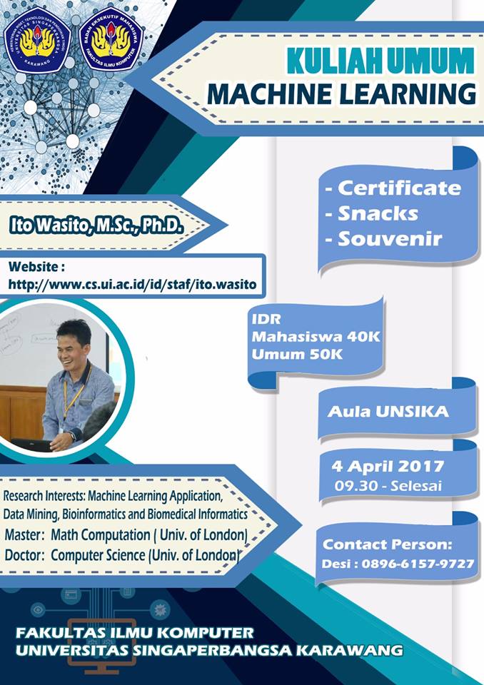 Kuliah Umum "MACHINE LEARNING"