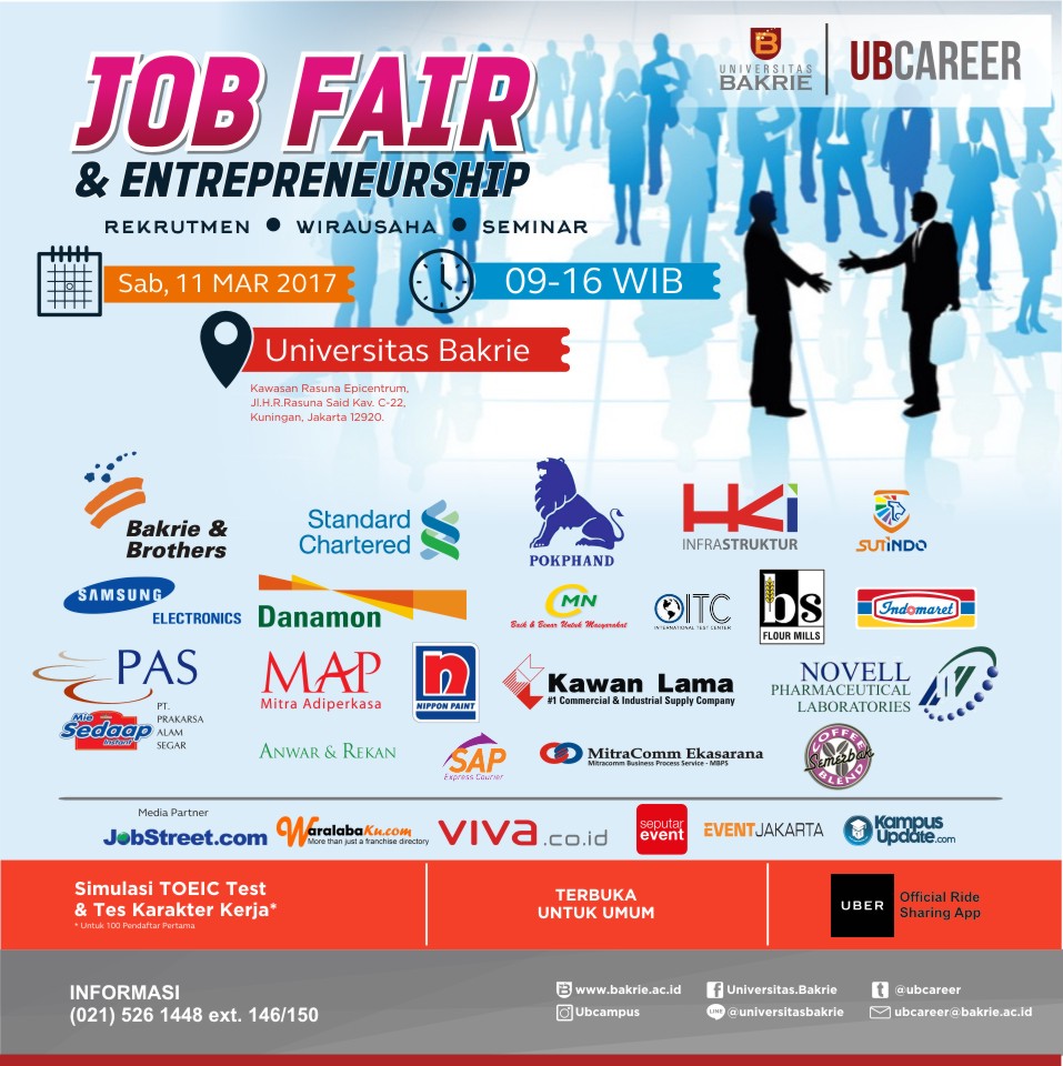 Job Fair & Entrepreneurship Day Universitas Bakrie - Maret 2017