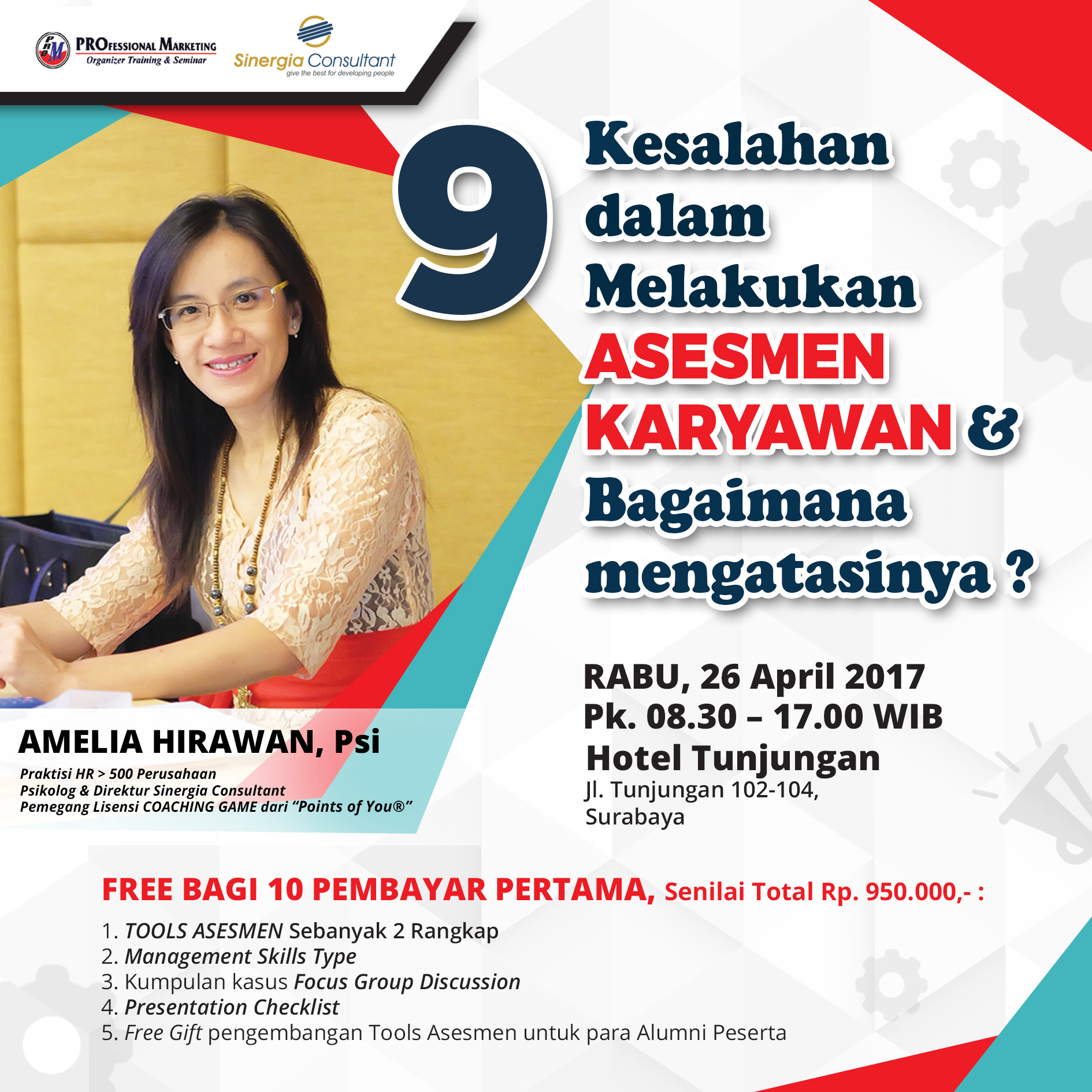 Workshop “9 Kesalahan dalam Melakukan ASESMEN KARYAWAN & Bagaimana Mengatasinya?”