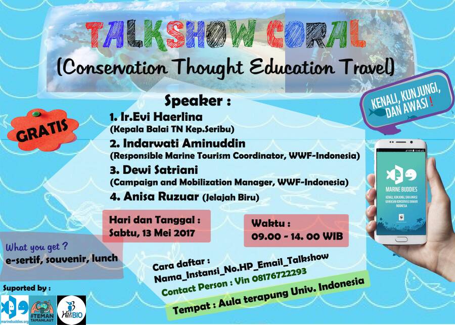 Talkshow : "Conservation Through Educational Travel" (CORAL)