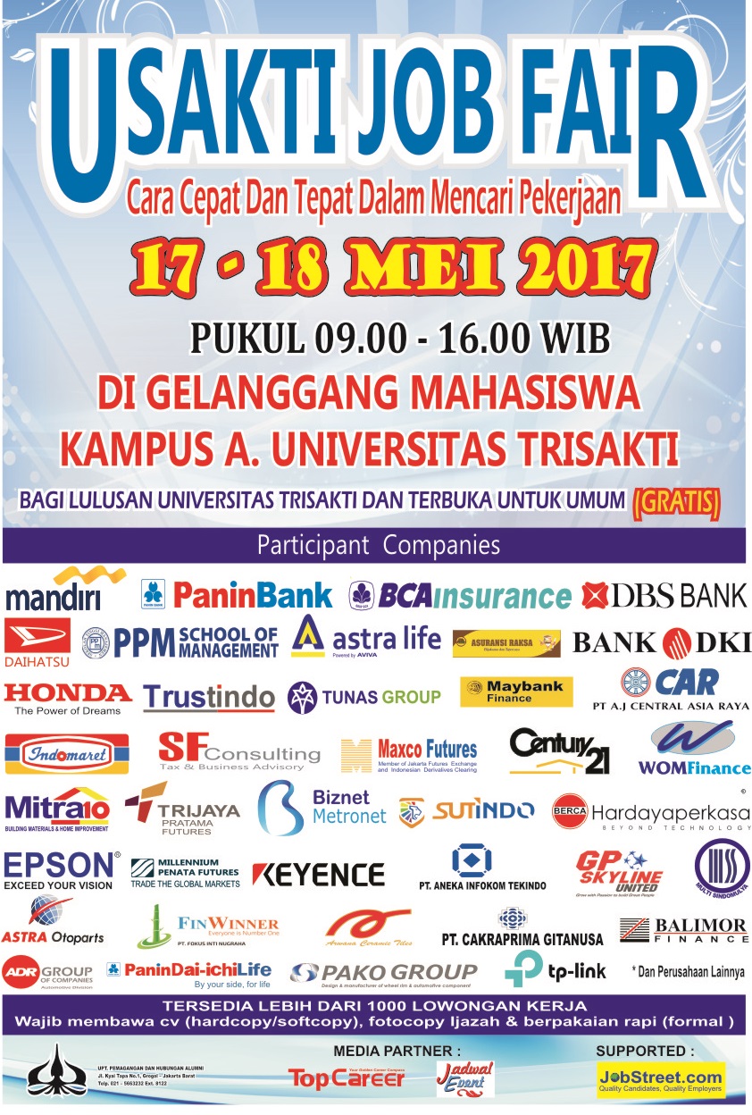 USAKTI Job Fair - Mei 2017