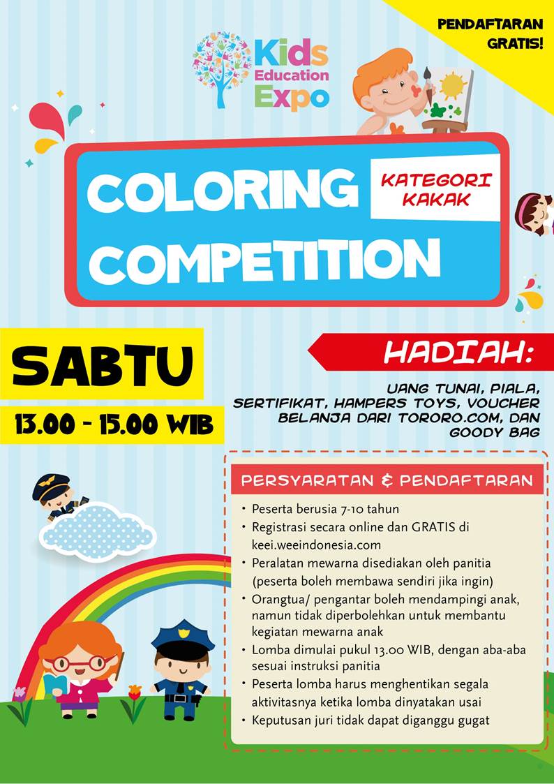 Coloring Competition Kids Education Expo Indonesia 2017 – Kategori Kakak