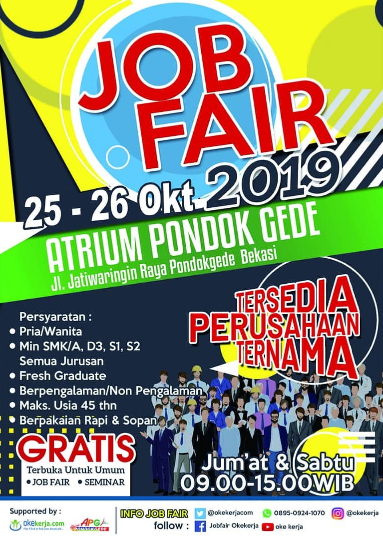 Job Fair Atrium Pondok Gede Bekasi - Oktober 2019