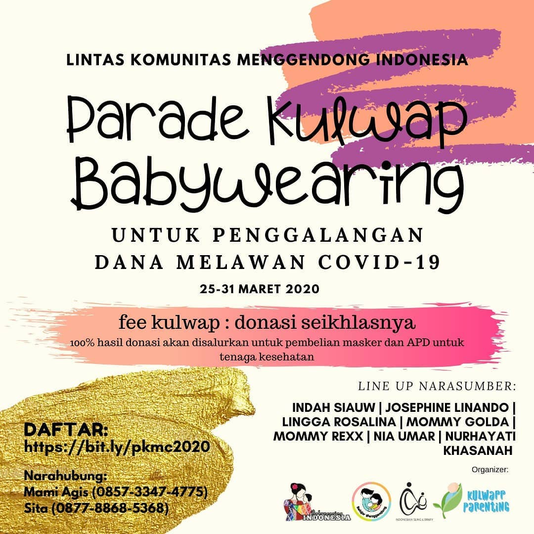 Parade Kulwap Babywearing - Penggalangan dana melawan COVID-19