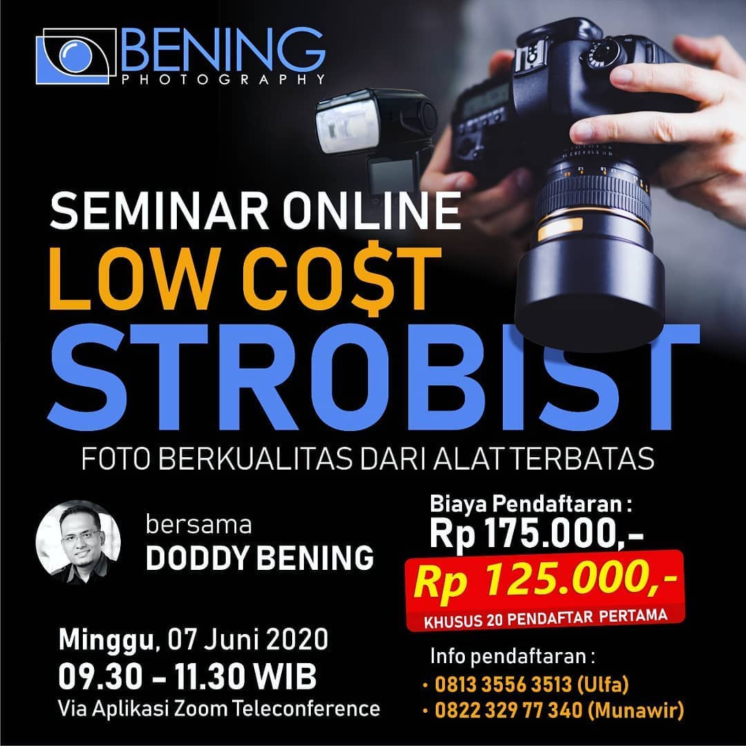 Seminar Online Fotografi - "LOW COST STROBIST"
