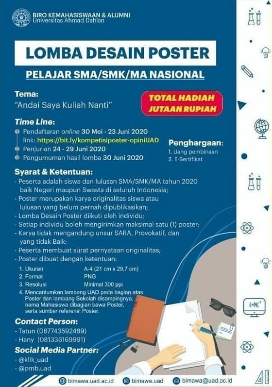 Lomba Poster dan Penulisan Opini Nasional - UAD