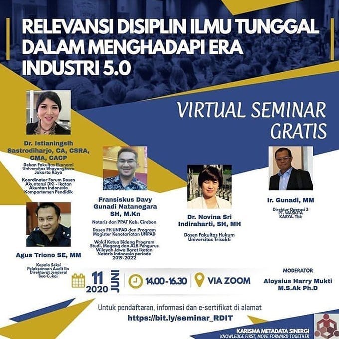 [Webinar] Relevansi Disiplin Ilmu Tunggal dalam Menghadapi Era Industri 5.0