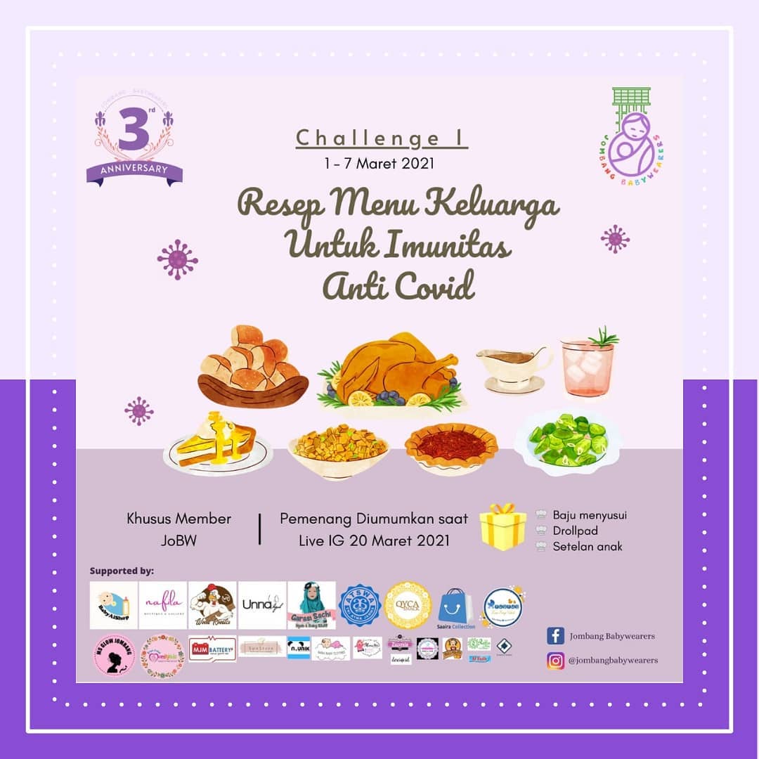 Challenge! Jombang Babywearers - Resep Menu Keluarga Untuk Imunitas Anti Covid