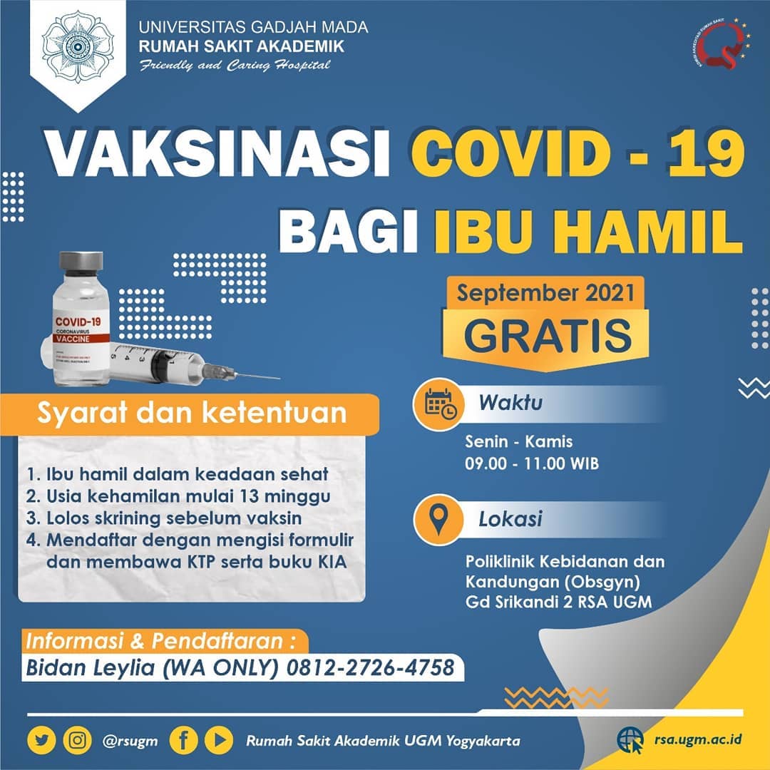 Gebyar Vaksinasi Covid-19 Ibu Hamil RSA UGM