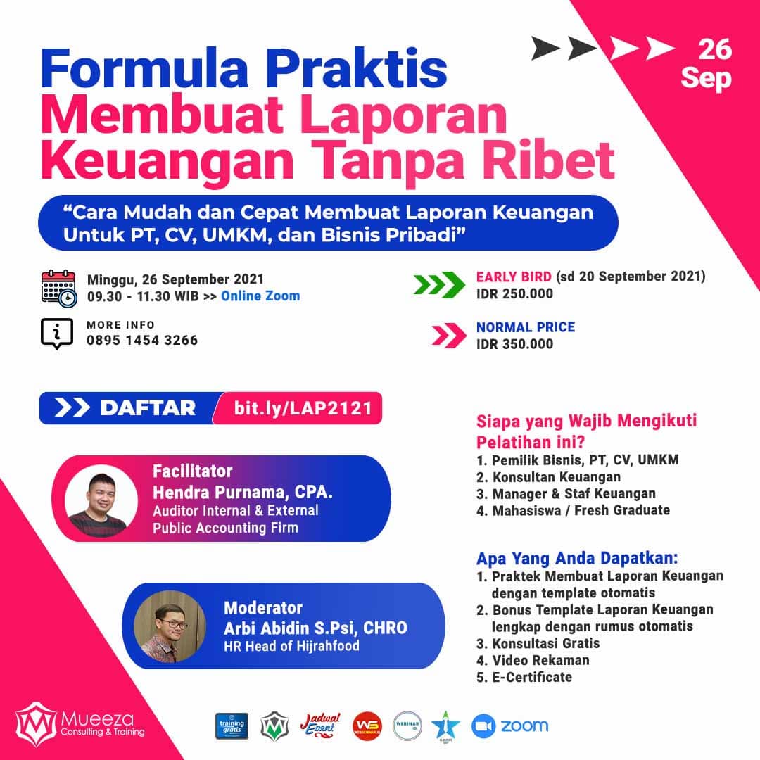 FORMULA PRAKTIS MEMBUAT LAPORAN KEUANGAN TANPA RIBET