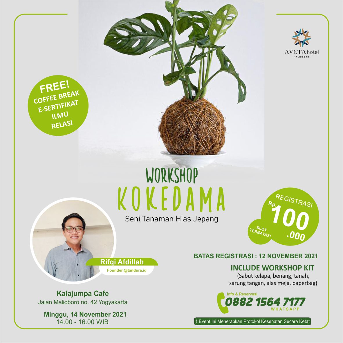 Workshop Seni Tanaman Hias "Kokedama"