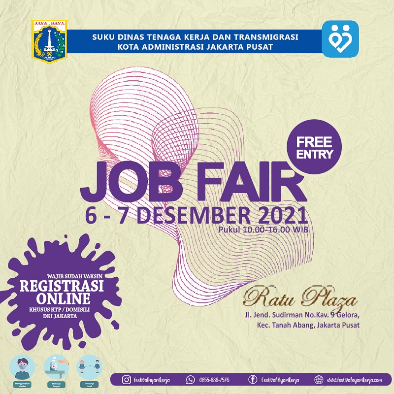 JOBFAIR New Normal 2021 SUDINAREKTRANS Jakarta Pusat