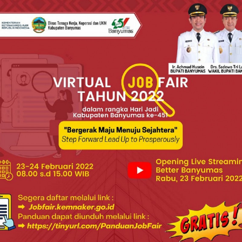 JOB FAIR VIRTUAL 2022 KABUPATEN BANYUMAS