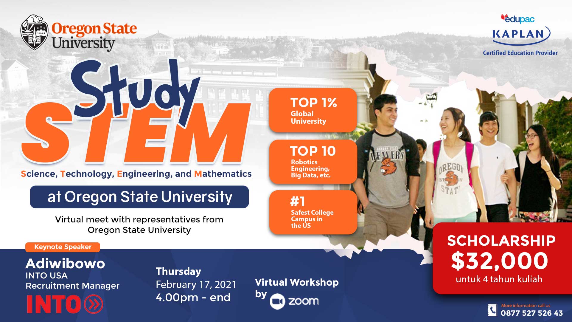 Free Webinar : Study STEM at Oregon State University with INTO US (Scholarship Available)