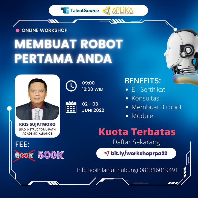ONLINE WORKSHOP MEMBUAT ROBOT PERTAMA ANDA