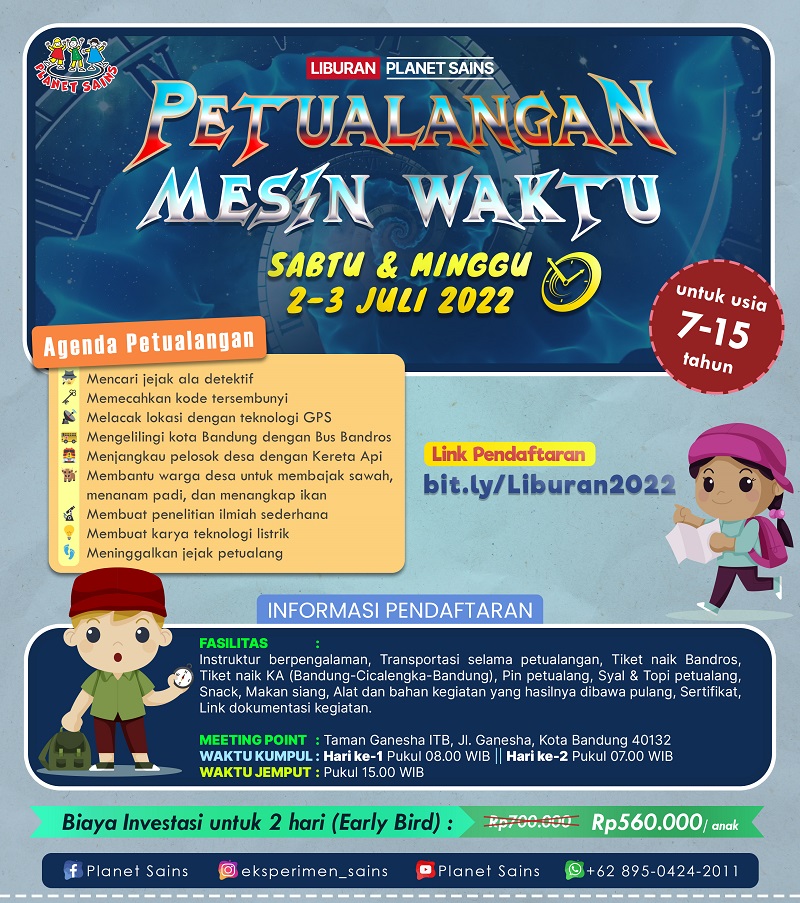 LIBURAN PLANET SAINS: PETUALANGAN MESIN WAKTU
