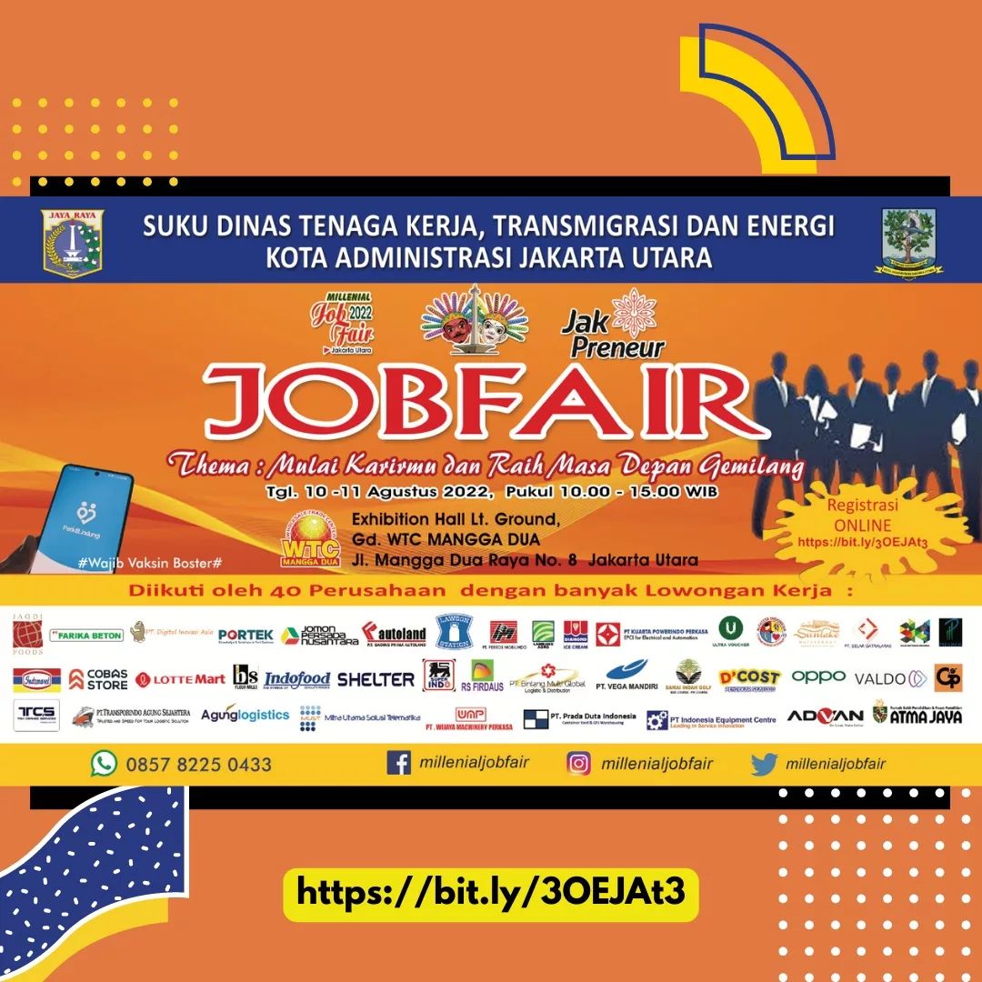 MILLENIAL JOBFAIR JAKARTA UTARA SERI 1 2022