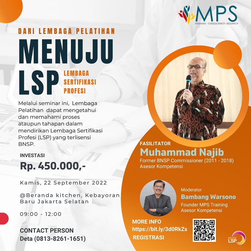Dari Lembaga Pelatihan/Pendidikan Ke LSP (Lembaga Sertifikasi Profesi)"