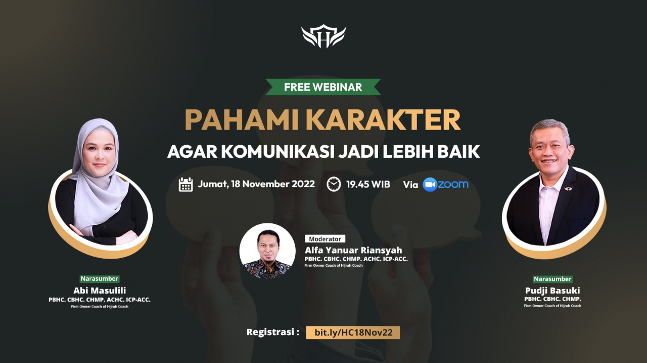 Webinar: Pahami Karakter Agar Komunikasi Jadi Lebih Baik