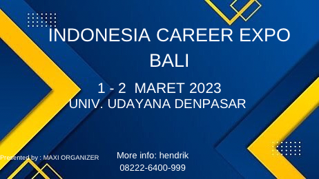 BALI CAREER EXPO - MARET 2023