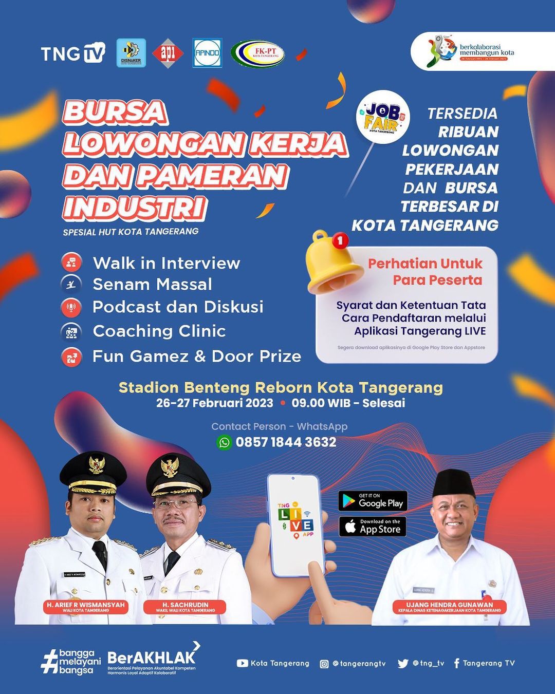 Bursa Lowongan Kerja dan Pameran Industri Tangerang - Februari 2023