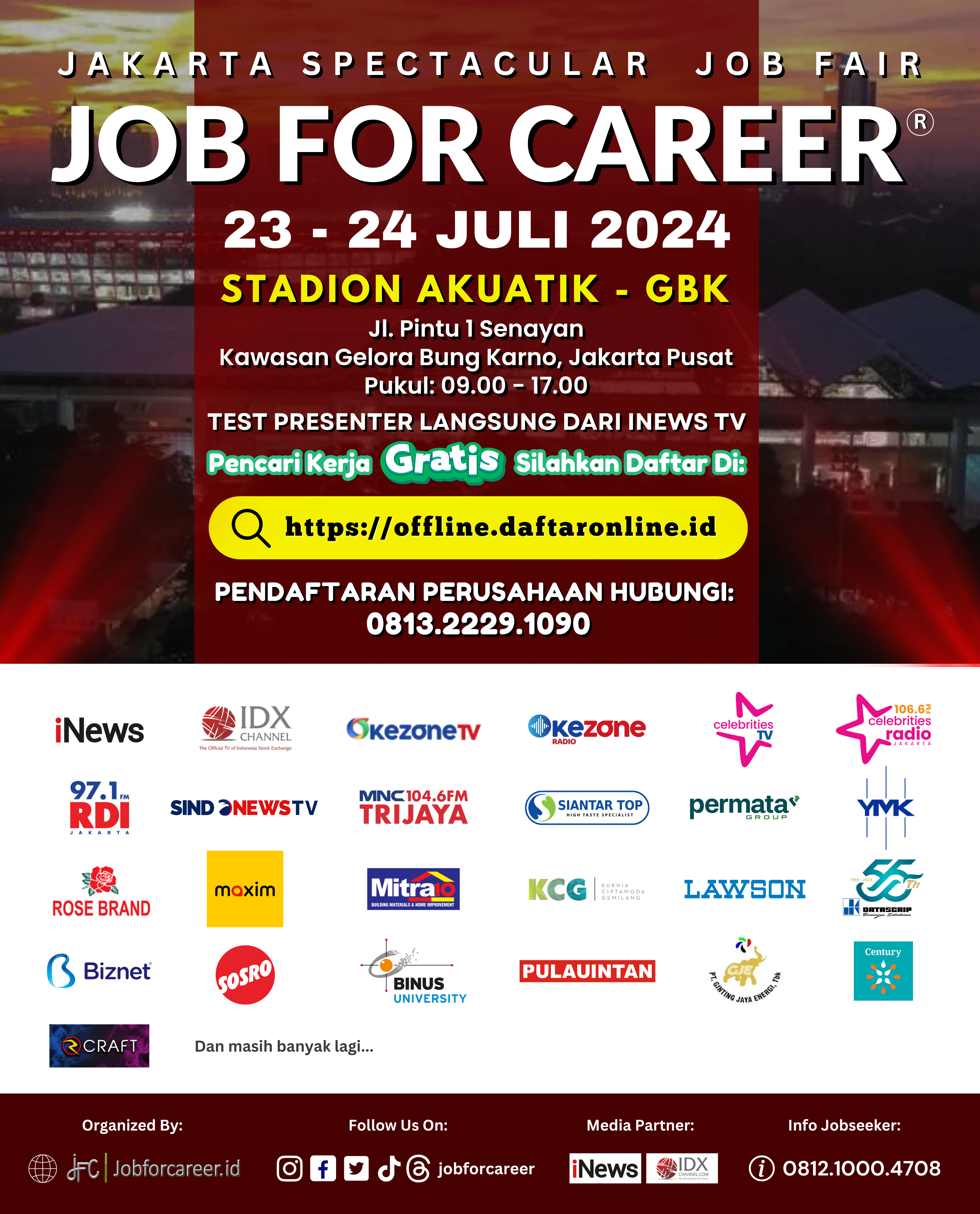Jakarta Spectacular Job Fair "JOB FOR CAREER" 2024