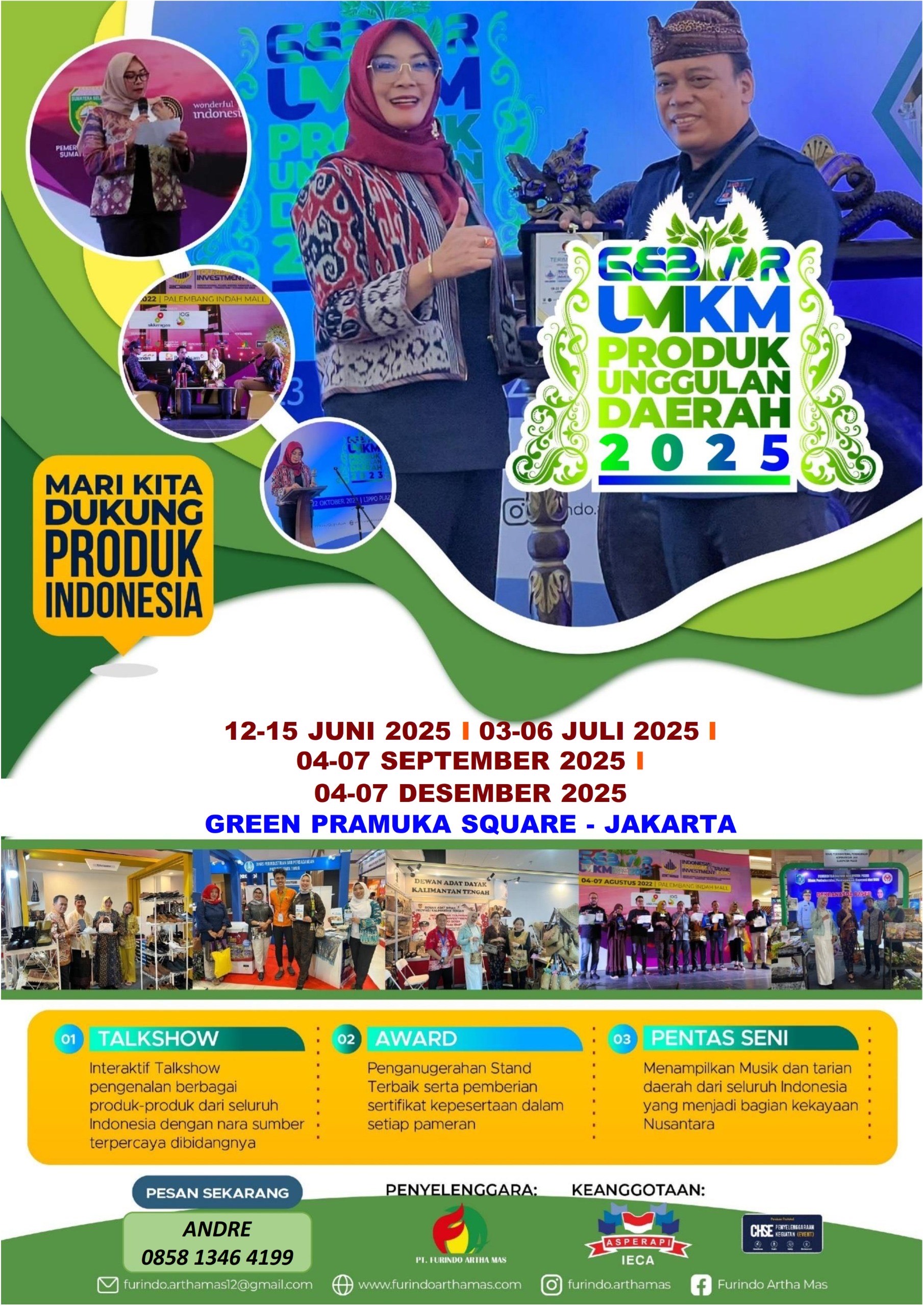 GEBYAR UMKM, PRODUK UNGGULAN DAERAH, PARIWISATA, INVESTASI, PERINDUSTRIAN DAN PERDAGANGAN (JAKARTA)