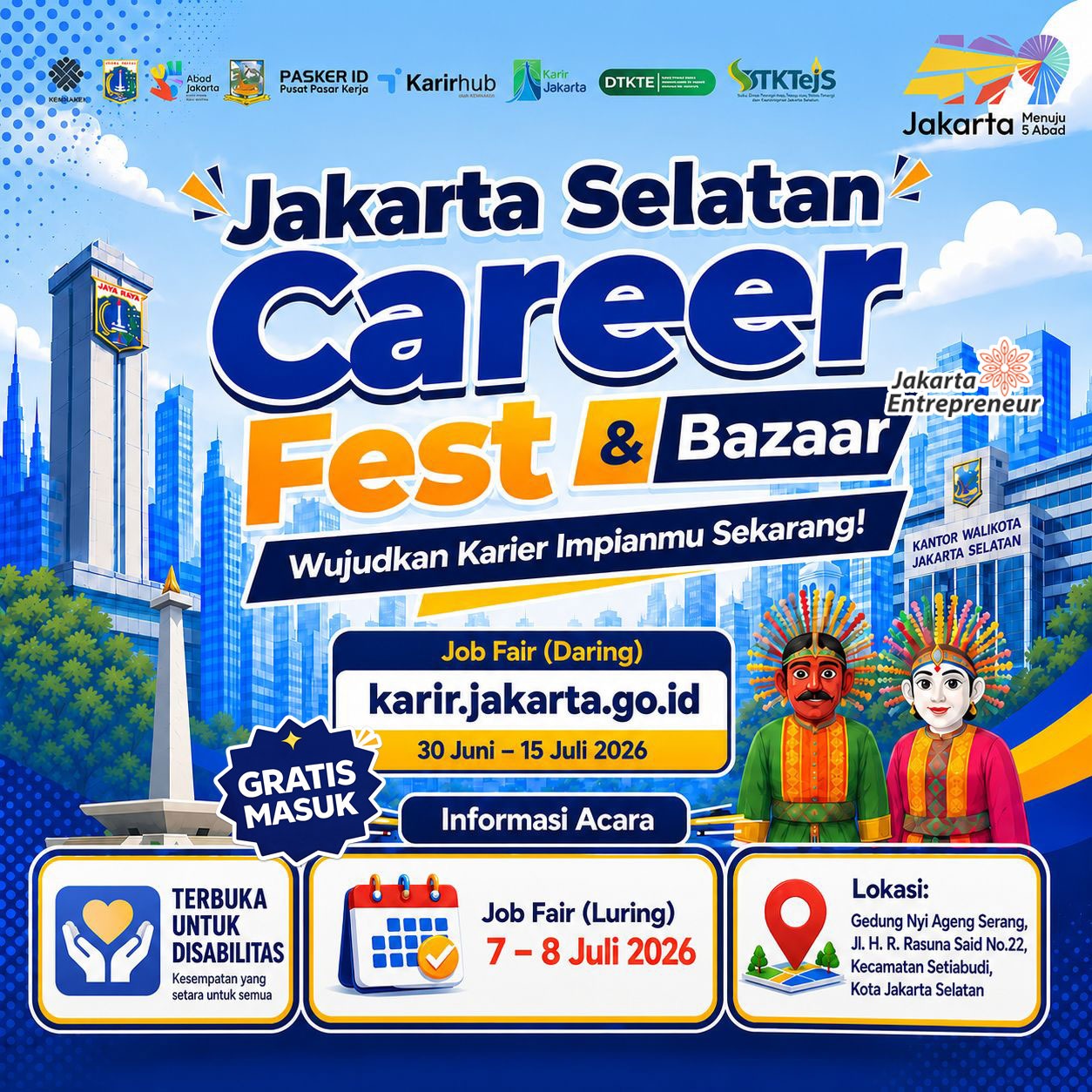 JOBFAIR Gedung Nyi Ageng serang jakarta selatan