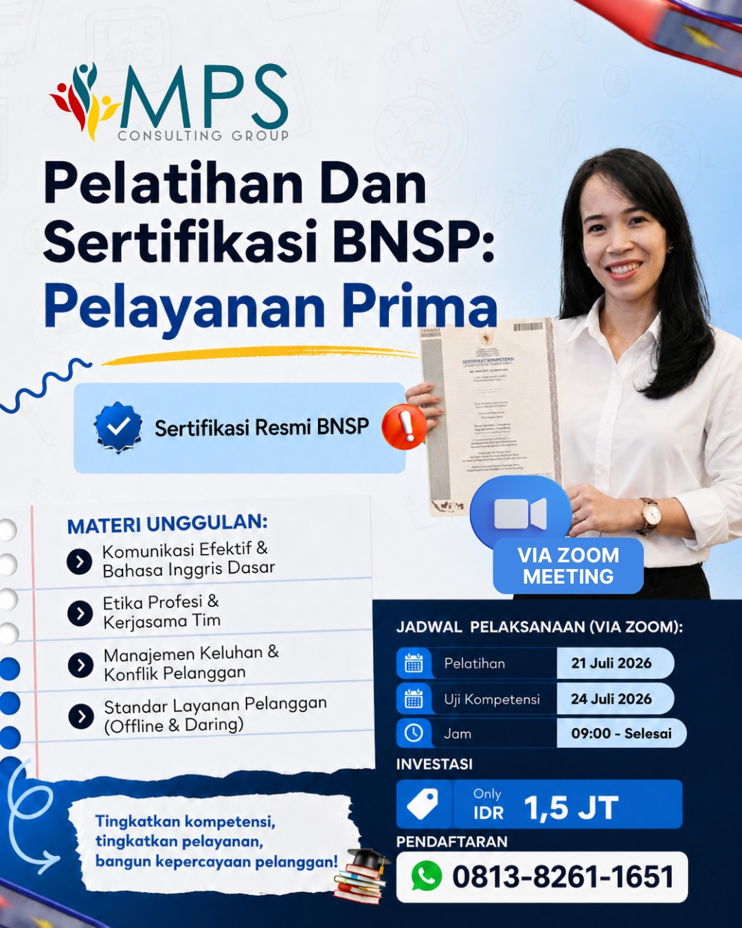 Pelatihan dan Sertifikasi BNSP (Pelayanan Prima)
